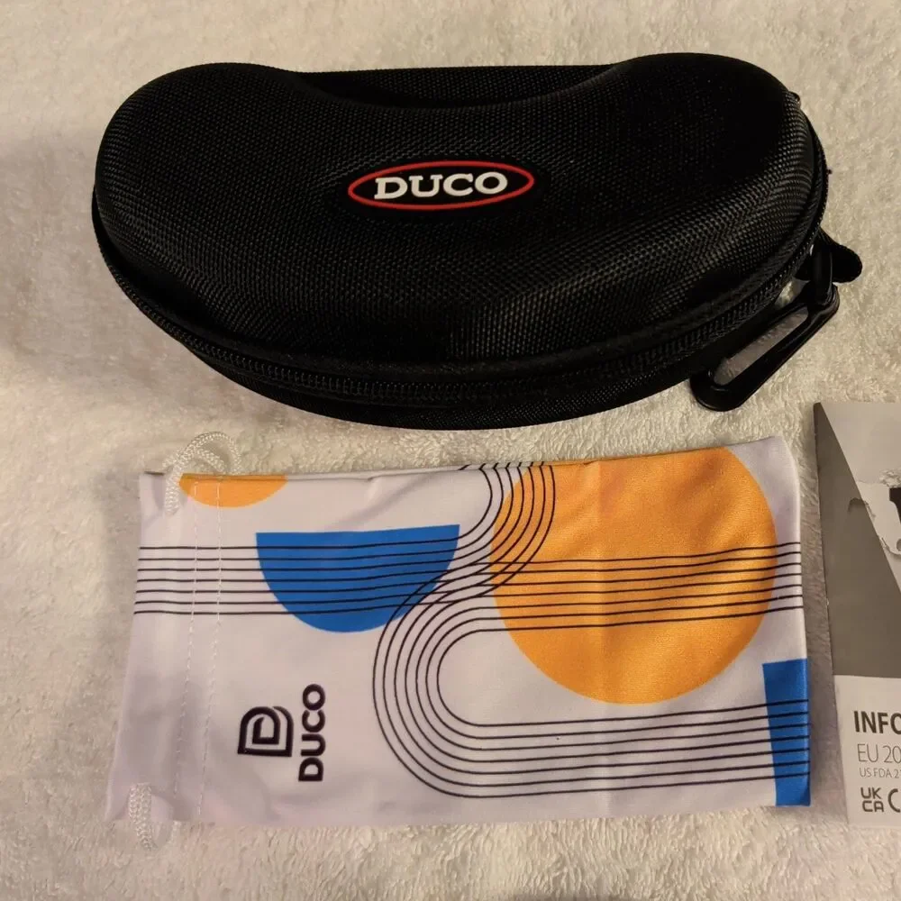 DUCO Men's Polarized Sport Sunglasses Case & Bag